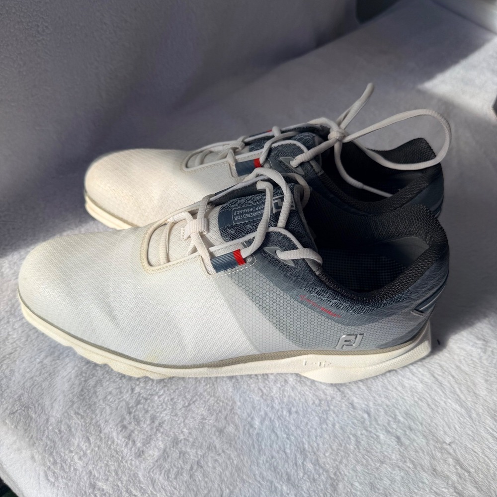FootJoy Pro SL Sport Mens Golf Shoes White Grey Spikeless 53854 Size 9 M